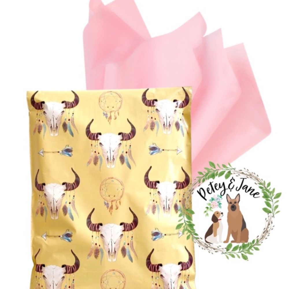 Boho Poly Mailer Tissue 100 Ct Shipping Set